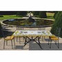Casa Padrino Luxus Jugendstil Esstisch Wei� / Bunt / Schwarz 200 cm - Rechteckiger Gartentisch - Gastronomie M�bel - Made in Italy