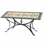 Casa Padrino Luxus Jugendstil Esstisch Bunt / Schwarz 200 cm - Handgefertigter & Handbemalter Gartentisch - Made in Italy