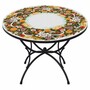 Casa Padrino Luxus Jugendstil Garten Esstisch Wei� / Bunt / Schwarz  120 cm - Gastronomie & Garten M�bel - Made in Italy