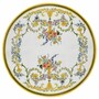 Casa Padrino Luxus Jugendstil Esstisch Wei� / Gelb / Bunt / Schwarz  140 cm - Runder Gartentisch - Gastronomie & Garten M�bel - Made in Italy