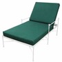 Casa Padrino Luxus Jugendstil Gartenliege Wei� / Gr�n 190 cm - Hotel & Garten M�bel