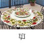 Casa Padrino Luxus Jugendstil Gartentisch Bl�tenkranz  150 cm - Runder Esstisch aus handbemaltem Lavastein - Gastronomie M�bel - Made in Italy