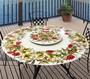 Casa Padrino Luxus Jugendstil Gartentisch Bl�tenkranz  150 cm - Runder Esstisch aus handbemaltem Lavastein - Gastronomie M�bel - Made in Italy
