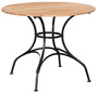 Casa Padrino Luxus Jugendstil Gartentisch Braun / Schwarz  100 x H. 78 cm - Runder Garten & Terrassen Tisch - Jugendstil Garten & Terrassen M�bel