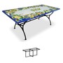 Casa Padrino Luxus Jugendstil Gartentisch Blattgirlande 200 x 100 cm - Rechteckiger Esstisch aus handbemaltem Lavastein - Gastronomie M�bel - Made in Italy