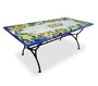 Casa Padrino Luxus Jugendstil Gartentisch Blattgirlande 200 x 100 cm - Rechteckiger Esstisch aus handbemaltem Lavastein - Gastronomie M�bel - Made in Italy