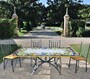 Casa Padrino Luxus Jugendstil Gartentisch Fr�chte und Bl�ten 200 x 100 cm - Rechteckiger Esstisch aus handbemaltem Lavastein - Gastronomie M�bel - Made in Italy