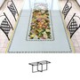 Casa Padrino Luxus Jugendstil Gartentisch Fr�chtegirlande 250 x 100 cm - Rechteckiger Esstisch aus handbemaltem Lavastein - Gastronomie M�bel - Made in Italy