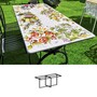 Casa Padrino Luxus Jugendstil Gartentisch Blumenstrau� 180 x 90 cm - Rechteckiger Esstisch aus handbemaltem Lavastein - Gastronomie M�bel - Made in Italy