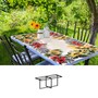 Casa Padrino Luxus Jugendstil Gartentisch Mohn und Sonnenblumen 160 x 80 cm - Rechteckiger Esstisch aus handbemaltem Lavastein - Gastronomie M�bel - Made in Italy