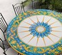 Casa Padrino Luxus Jugendstil Gartentisch Sonnenstern  160 cm - Runder Esstisch aus handbemaltem Lavastein - Gastronomie M�bel - Made in Italy
