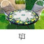 Casa Padrino Luxus Jugendstil Gartentisch Zitronen  100 cm - Runder Esstisch aus handbemaltem Lavastein - Gastronomie M�bel - Made in Italy