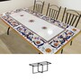 Casa Padrino Luxus Jugendstil Gartentisch Ornamentrahmen 200 x 100 cm - Rechteckiger Esstisch aus handbemaltem Lavastein - Gastronomie M�bel - Made in Italy