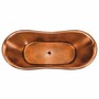 Casa Padrino Luxus Jugendstil Kupfer Badewanne 170 cm - Freistehende Retro Badewanne - Rustikal Kupfer Badezimmer M�bel