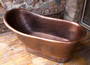 Casa Padrino Luxus Jugendstil Kupfer Badewanne 170 x 84 x H. 81 cm - Freistehende Retro Badewanne - Rustikale Kupfer Badezimmer M�bel