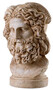 Casa Padrino Luxus Jugendstil Marmor B�ste Antik Beige 26 x 20 x H. 40 cm - Handgefertigte Deko Skulptur aus hochwertigem Marmor - Barock & Jugendstil Deko Accessoires - Luxus Qualit�t