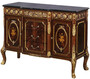 Casa Padrino Luxus Barock Massivholz Kommode mit Marmorplatte Dunkelbraun / Gold / Schwarz - Prunkvolle Barock M�bel