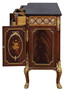 Casa Padrino Luxus Barock Massivholz Kommode mit Marmorplatte Dunkelbraun / Gold / Schwarz - Prunkvolle Barock M�bel