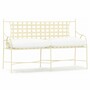 Casa Padrino Luxus Jugendstil Schmiedeeisen Gartenbank Creme / Wei� 160 cm