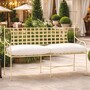 Casa Padrino Luxus Jugendstil Schmiedeeisen Gartenbank Creme / Wei� 160 cm