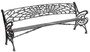 Casa Padrino Jugendstil Gusseisen Gartenbank Grau 205 cm
