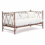 Casa Padrino Luxus Jugendstil Schmiedeeisen Sofa Braun / Wei� 196 cm - Hotel & Garten Sofa
