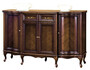 Casa Padrino Luxus Jugendstil Sideboard Dunkelbraun 176 x 57,5 x H. 111 cm - Eleganter Massivholz Schrank mit 4 T�ren und 2 Schubladen - Barock & Jugendstil M�bel
