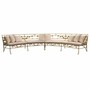 Casa Padrino Luxus Jugendstil Schmiedeeisen Sofa Gold / Creme 435 cm - Hotel & Garten Sofa
