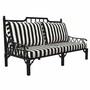Casa Padrino Luxus Jugendstil Sofa Schwarz / Wei� 190 cm - Hotel & Garten Sofa
