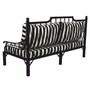 Casa Padrino Luxus Jugendstil Sofa Schwarz / Wei� 190 cm - Hotel & Garten Sofa