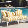 Casa Padrino Luxus Jugendstil Schmiedeeisen Sofa Wei� / Gelb 190 cm - Hotel & Garten Sofa