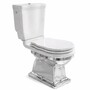 Casa Padrino Luxus Jugendstil WC Wei� / Silber H. 84 cm - Made in Italy