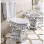 Casa Padrino Luxus Jugendstil WC Wei� / Silber H. 84 cm - Made in Italy