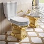 Casa Padrino Luxus Jugendstil Bidet Wei� / Gold - Badezimmer Accessoires - Made in Italy