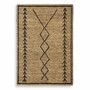 Casa Padrino Luxus Jute Teppich Beige / Schwarz 300 x 400 cm - Handgewebt
