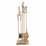 Casa Padrino Barock Kaminbesteck mit St�nder Gold H. 78 cm - Kamin Zubeh�r