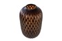 Casa Padrino Luxus Kerzenhalter Braun / Beige  31 x H. 47,5 cm - Gro�es Windlicht aus massivem Farbglas in Braun und Creme, auch als Vase verwendbar - Luxus Deko Accessoires