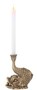 Casa Padrino Luxus Kerzenhalter Koi Karpfen Fisch Vintage Messingfarben 17,5 x 12,5 x H. 20,5 cm - Messing Kerzenst�nder - Deko Accessoires