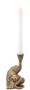 Casa Padrino Luxus Kerzenhalter Koi Karpfen Fisch Vintage Messingfarben 17,5 x 12,5 x H. 20,5 cm - Messing Kerzenst�nder - Deko Accessoires