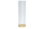 Casa Padrino Luxus Kerzenhalter Gold  10 x H. 30-33 cm - Kerzenhalter aus massivem geb�rstetem Messing mit Glaszylinder - Luxus Deko Accessoires