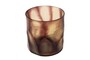 Casa Padrino Luxus Kerzenhalter Lila  17,5 x H. 15,5 cm - Windlicht aus massivem Farbglas in Lila und Klar, auch als Vase verwendbar - Luxus Deko Accessoires
