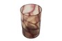 Casa Padrino Luxus Kerzenhalter Lila  17,5 x H. 27,5 cm - Gro�es Windlicht aus massivem Farbglas in Lila und Klar, auch als Vase verwendbar - Luxus Deko Accessoires