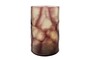 Casa Padrino Luxus Kerzenhalter Lila  17,5 x H. 27,5 cm - Gro�es Windlicht aus massivem Farbglas in Lila und Klar, auch als Vase verwendbar - Luxus Deko Accessoires
