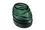 Casa Padrino Luxus Kerzenhalter T�rkis / Grau 26 x 19,5 x H. 24 cm - Windlicht aus massivem Farbglas in Aqua und Grau, auch als Vase verwendbar - Luxus Deko Accessoires