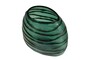 Casa Padrino Luxus Kerzenhalter T�rkis / Grau 34 x 22,5 x H. 34 cm - Gro�es Windlicht aus massivem Farbglas in Aqua und Grau, auch als Vase verwendbar - Luxus Deko Accessoires