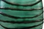 Casa Padrino Luxus Kerzenhalter T�rkis / Grau 34 x 22,5 x H. 34 cm - Gro�es Windlicht aus massivem Farbglas in Aqua und Grau, auch als Vase verwendbar - Luxus Deko Accessoires