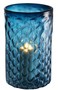 Casa Padrino Luxus Glas Kerzenleuchter Blau  27 x H. 44 cm - Hotel & Restaurant Deko Accessoires