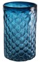 Casa Padrino Luxus Glas Kerzenleuchter Blau  27 x H. 44 cm - Hotel & Restaurant Deko Accessoires