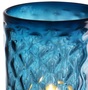 Casa Padrino Luxus Glas Kerzenleuchter Blau  27 x H. 44 cm - Hotel & Restaurant Deko Accessoires