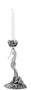 Casa Padrino Designer Kerzenst�nder Seepferdchen & Muscheln Antik Silber 15 x 12,5 x H. 26,5 cm - Luxus Messing Kerzenhalter 